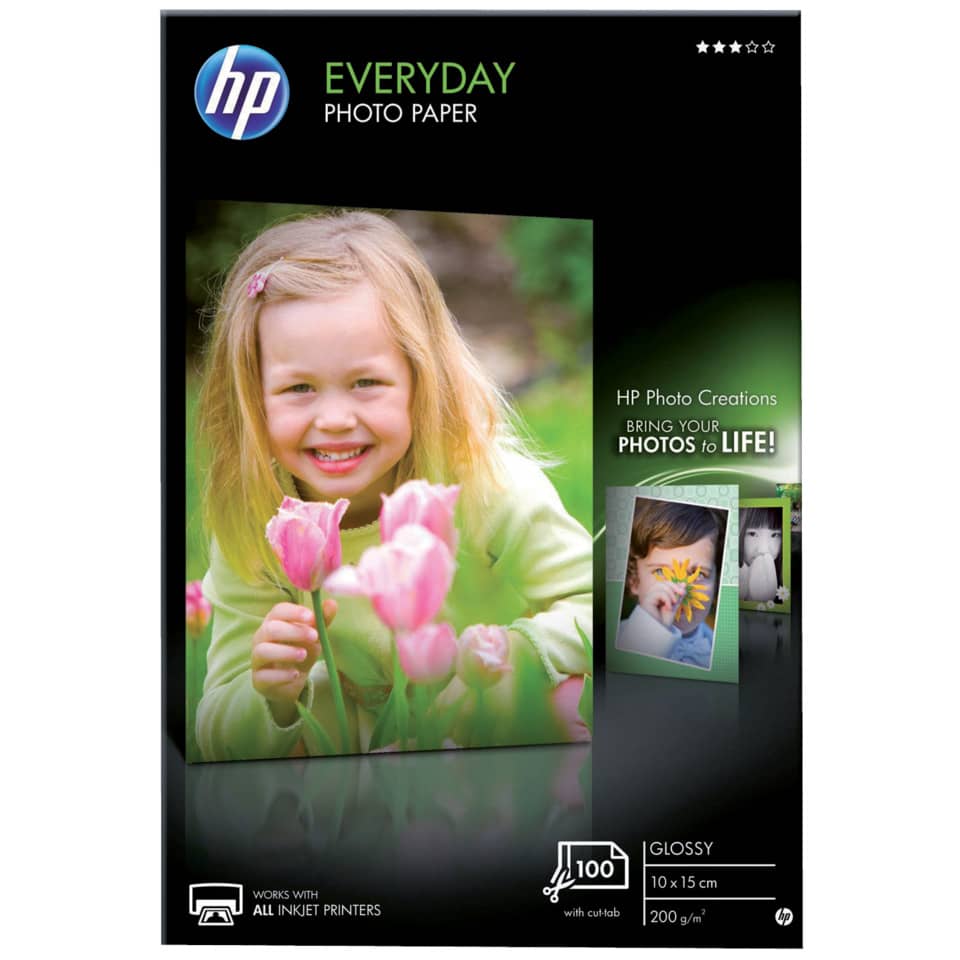 Foto Papier, HP Everyday, Fotopapier Glossy, Druckpapier, Bildpapier