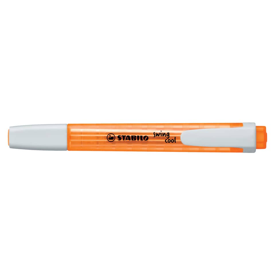 Marker, Highlighter, Orange, Snapcap, Plastic pen