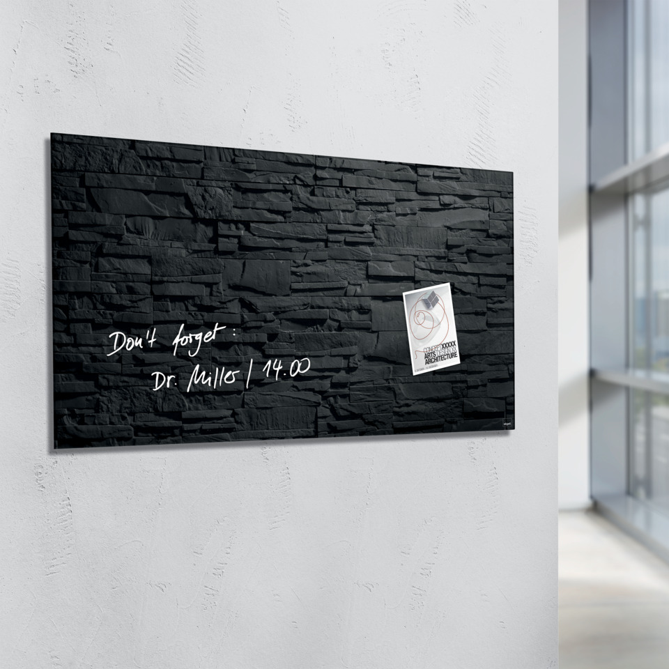 schieferwand, poster, graue wand, schriftzug, kleinposter