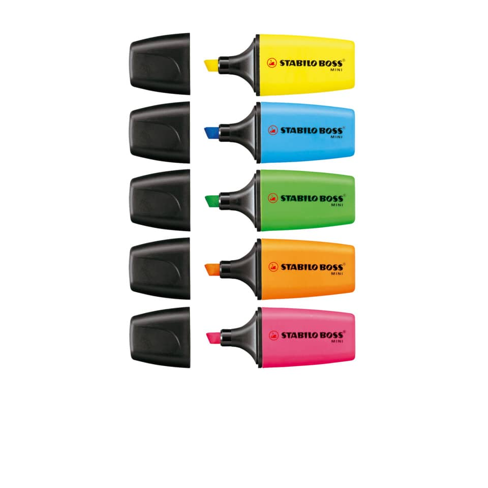 Textmarker, Filzstiftset, Stabilo Boss, Korrekturmarker, Farbstifte