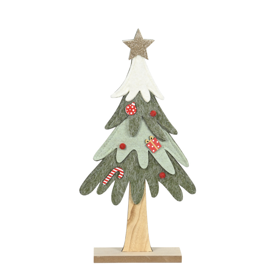 Weihnachtsbaum, Stoffbaum, Holzbaum, Weihnachtsdeko, Sterndekoration