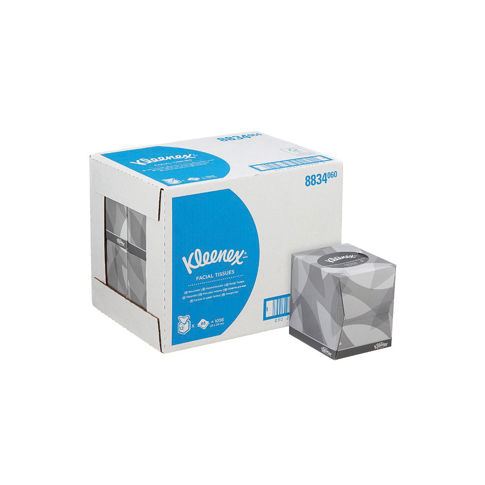 kleenex, facial tissues, box, tissue box, pachet avec 2, Kleenex, Hautpflegetücher, Schachtel, Pappkarton, Graues Muster
