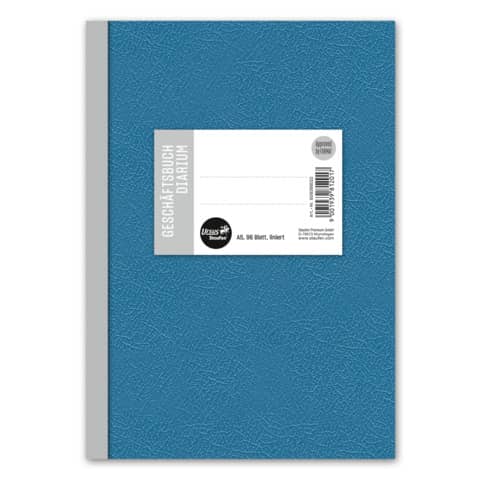Geschäftsbuch, A5, 96 Blatt, liniert, blau STAUFEN STYLE 608398010