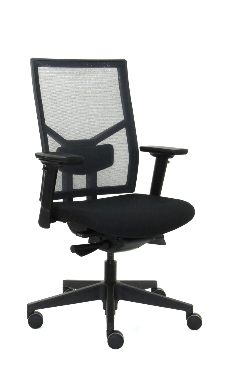 Bürodrehstuhl alpha chair ac-44, schwarz