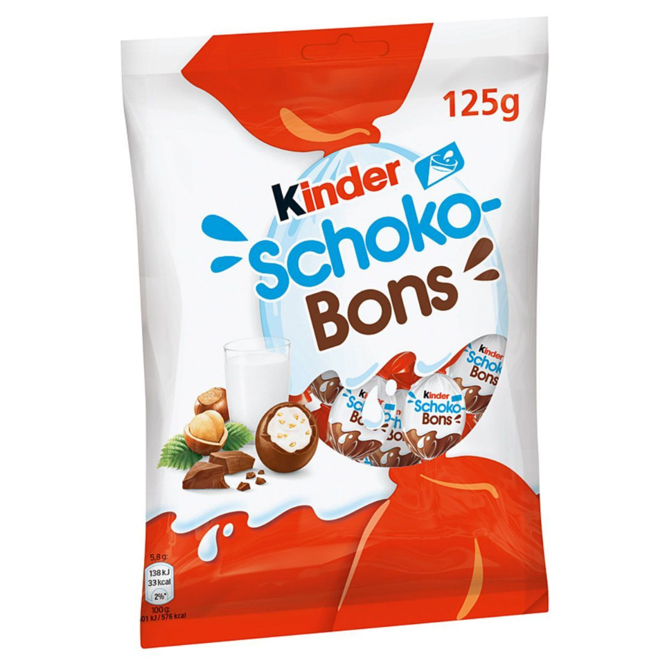 Schoko Bons, Kinder Schoko Bons, Schokoriegel, Milchschokolade, 125g