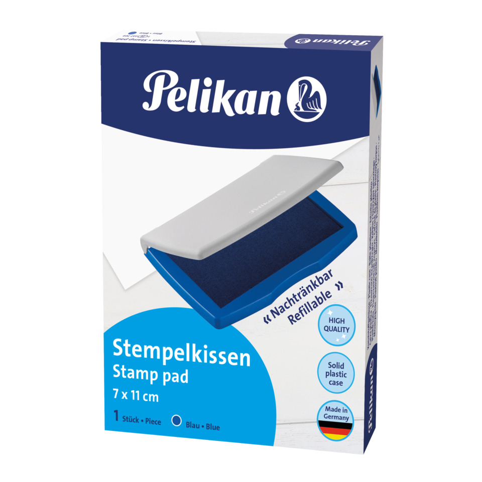 Stamp pad, Stempelkissen, Nachfüllbar, Blau, Mini-Pad