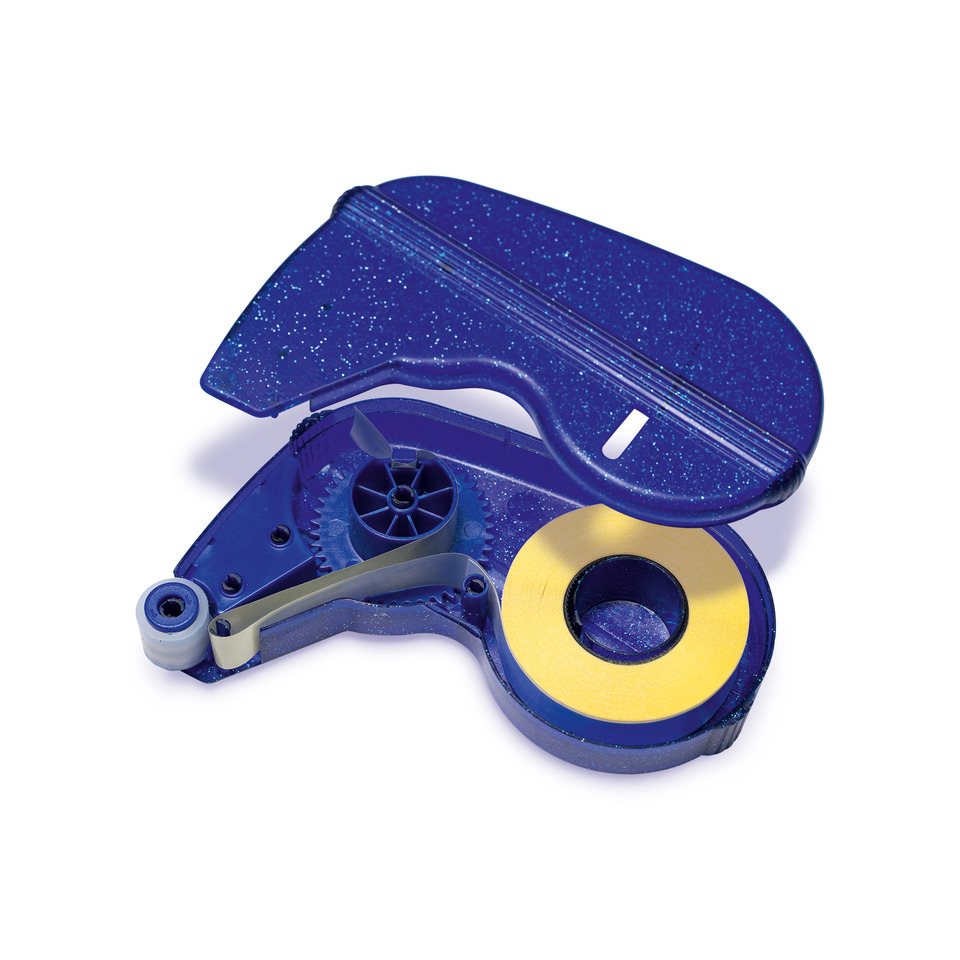 tape dispenser, Klebeband, blau, goldenes Klebeband, kompakte Hülle