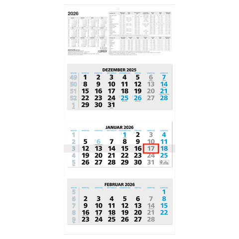 Text, Kalender