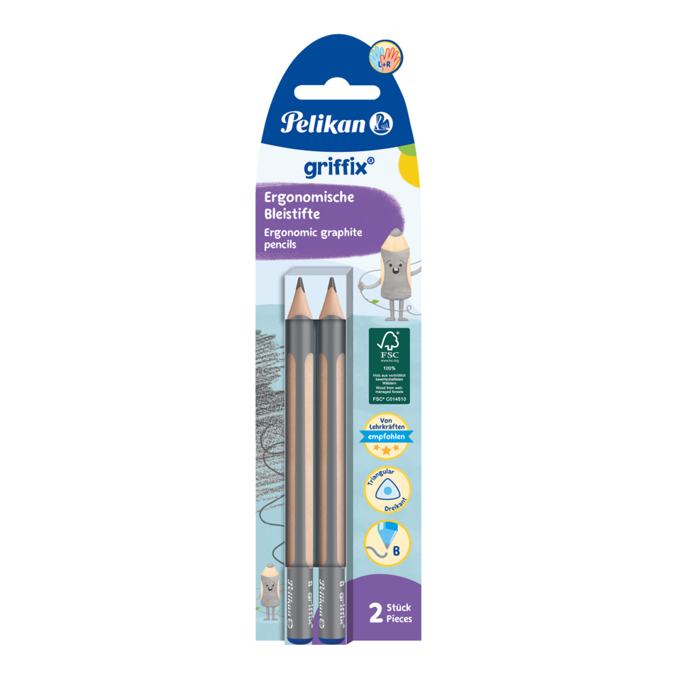 Ergonomische Bleistifte, Graphitstifte, 2 Stück, Holzstifte, Bleistiftspitzen