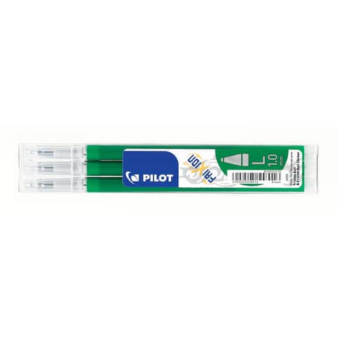 Tintenrollermine FriXion Ball/Clicker, 0,5mm, 3 Stück, grün PILOT BLSFR10-G-S3-E