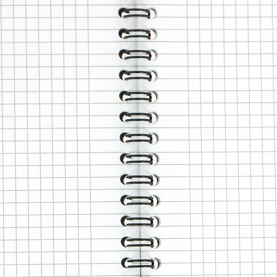 Notizbuch, Spiralbindung, Linienpapier, Gitterpapier, Ringbinder