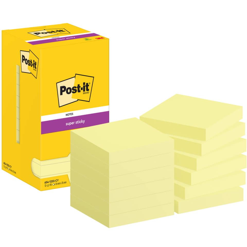 Post-it Notizen, Klebezettel, Notizen, Gelb, Quadratnotizen