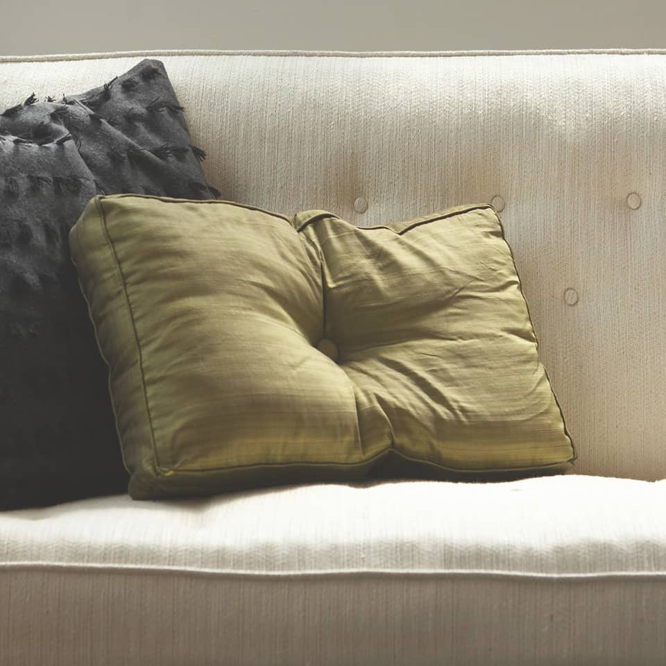 Sofa, Kissen, Beige, Stoffbezug, Wohnzimmer
