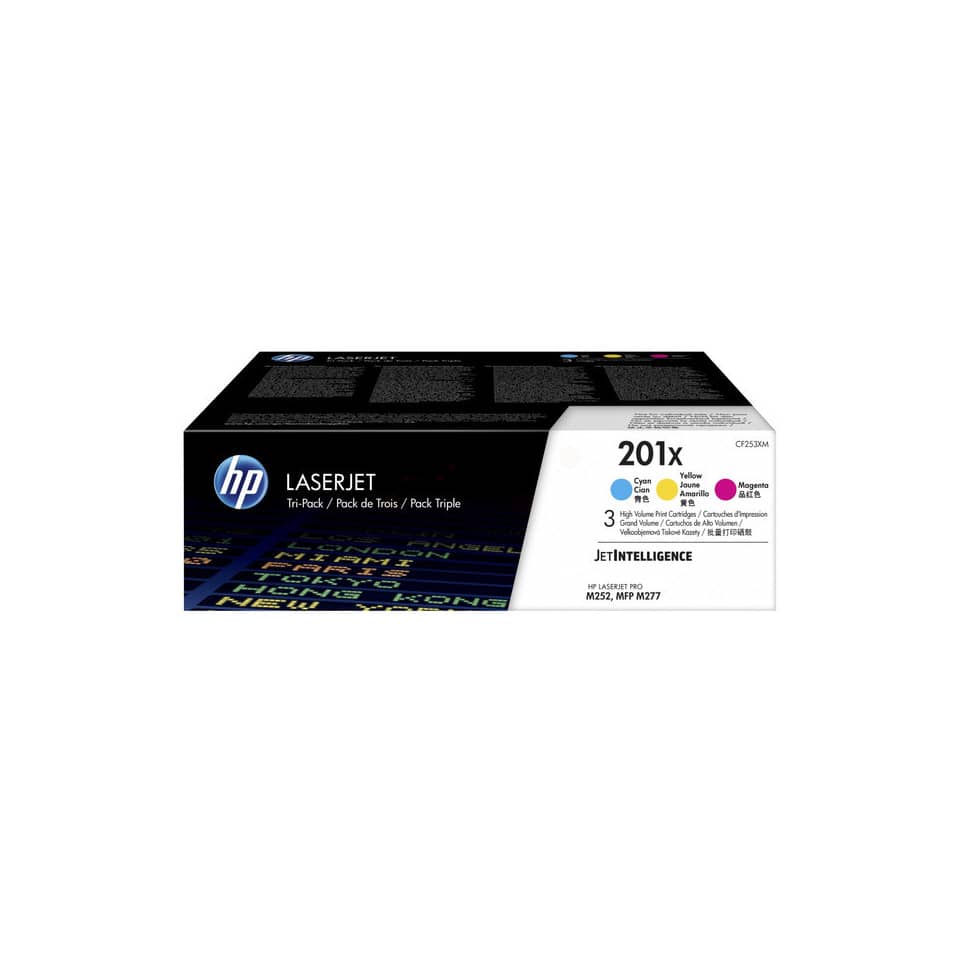 laserjet, tintenpatrone, hp, 201x, gelb