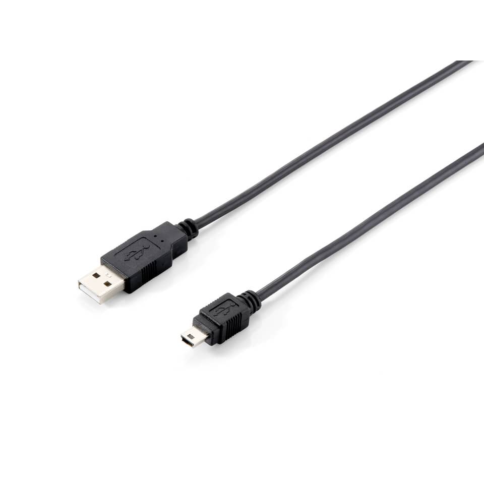 USB A zu USB B Kabel, USB Kabel, Datenkabel, schwarzes Kabel, USB Stecker
