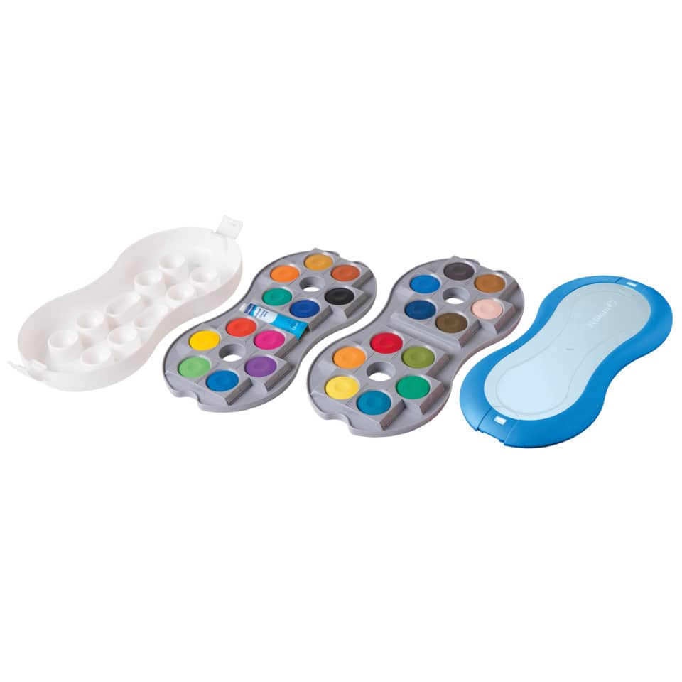 Aquarellfarben, Wassertablett, Malfarben, Künstlerbedarf, Farbenkasten