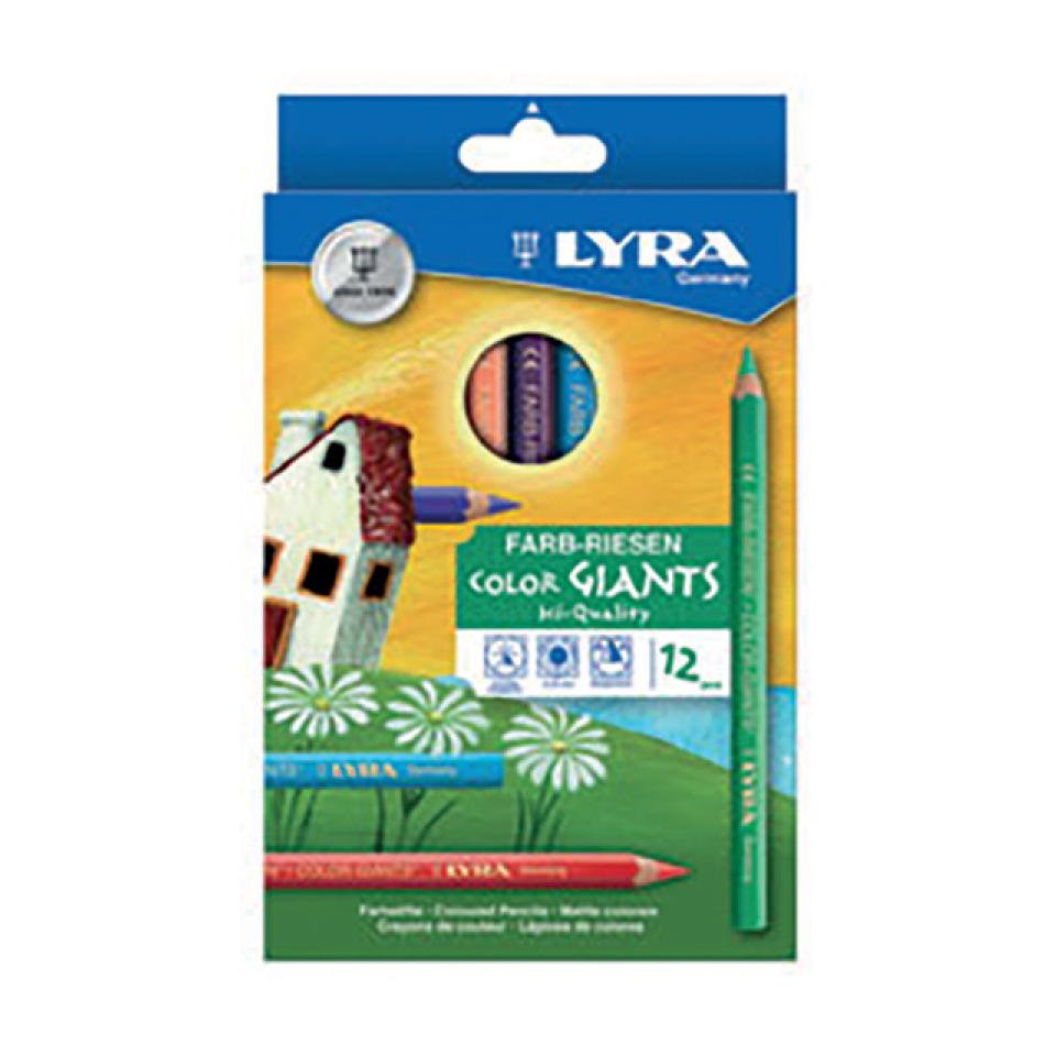Farbstift Farb-Riese® 12 Stück lackiert   Kartonetui LYRA L3941120