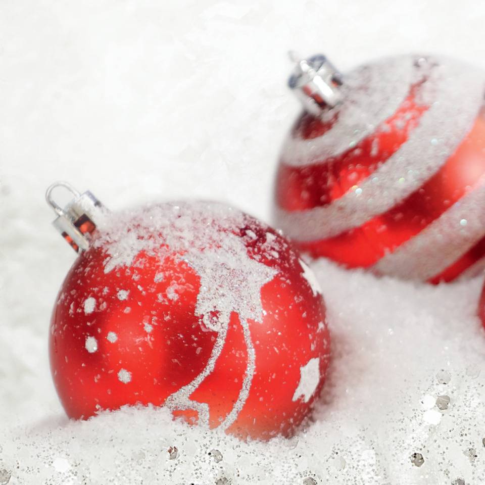 Weihnachtskugeln, Christbaumschmuck, Rot, Glitzer, Kugel ornament