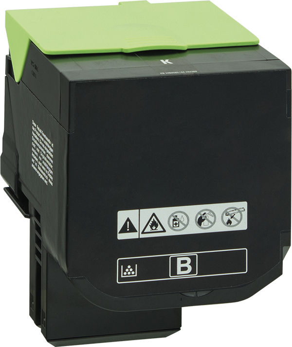 Schwarz Rebuilt Tonerkassette für Lexmark CS421, CX421, CX522