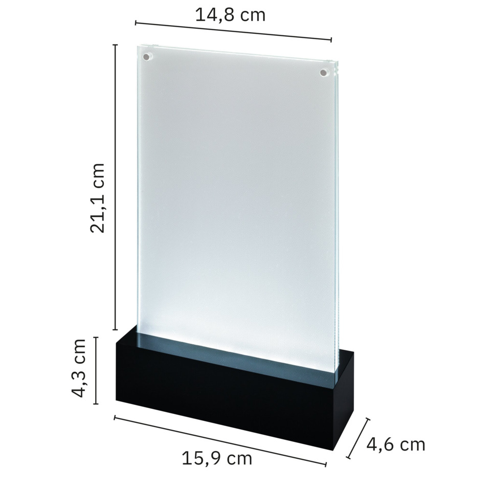 Glasplatte, Standsockel, Klare Glasplatte, Rahmenloser Sockel, Glasscheibe