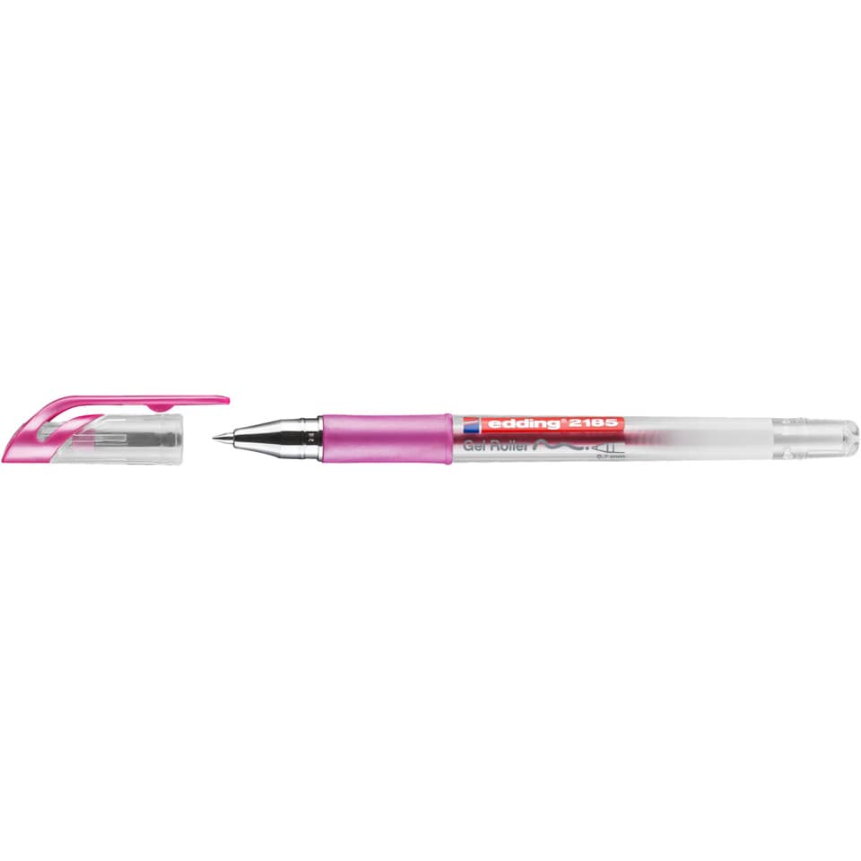 Kugelschreiber, Gelstift, Roller, Pink, Transparente Kappe