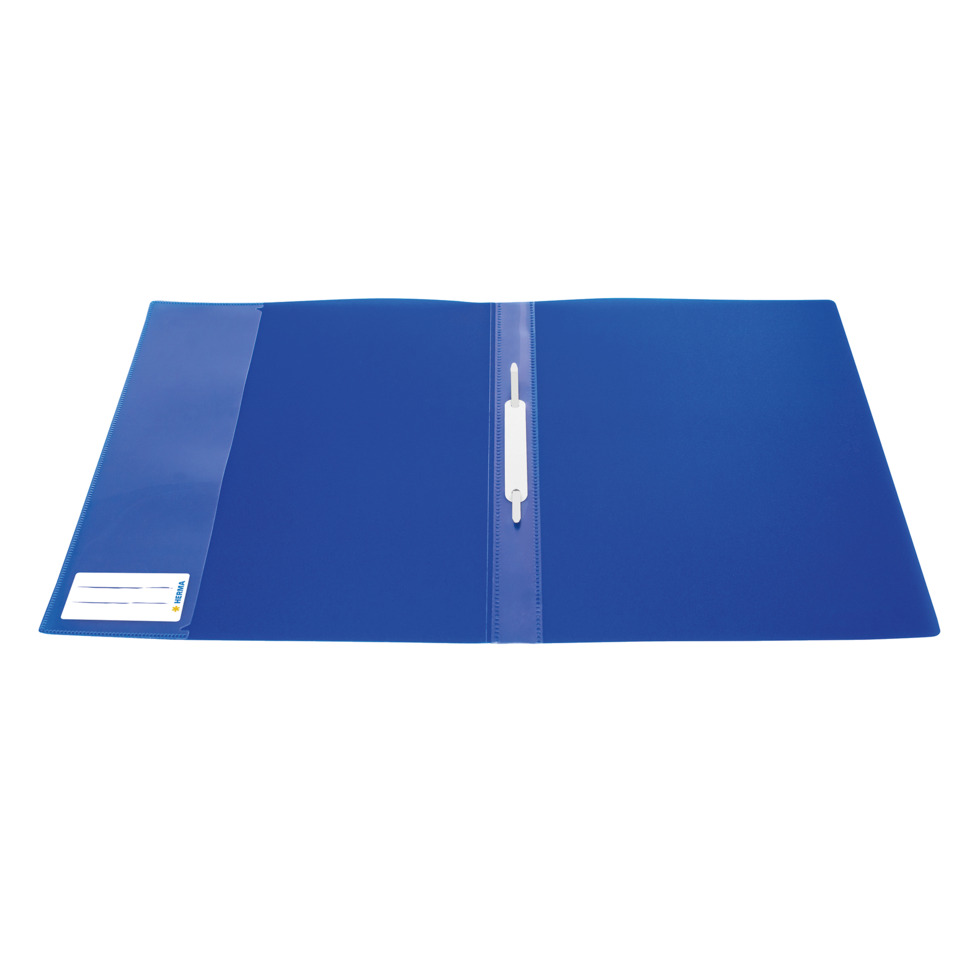 Ordner, Ordnerhülle, Aktenmappe, Blau, Klemmband