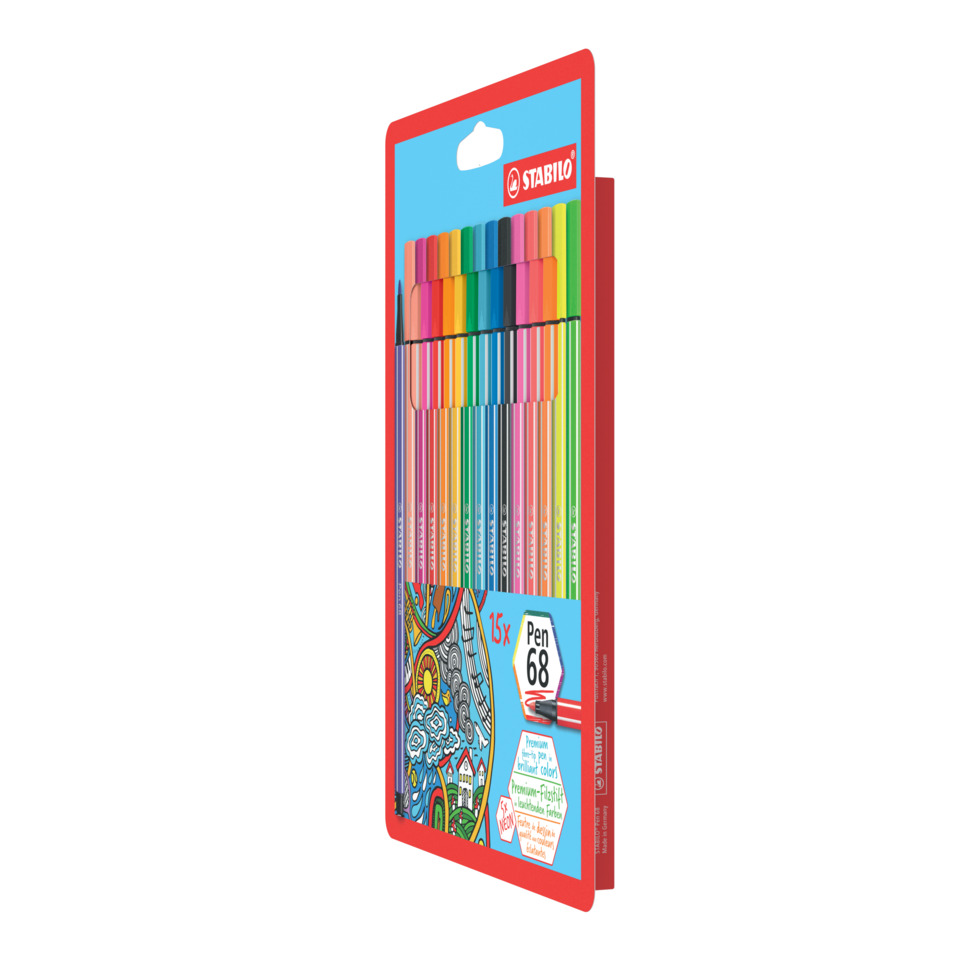 Buntstifte, Farbstifte, Pen 68, Kunstset, Holz- oder Kunststoffverpackung