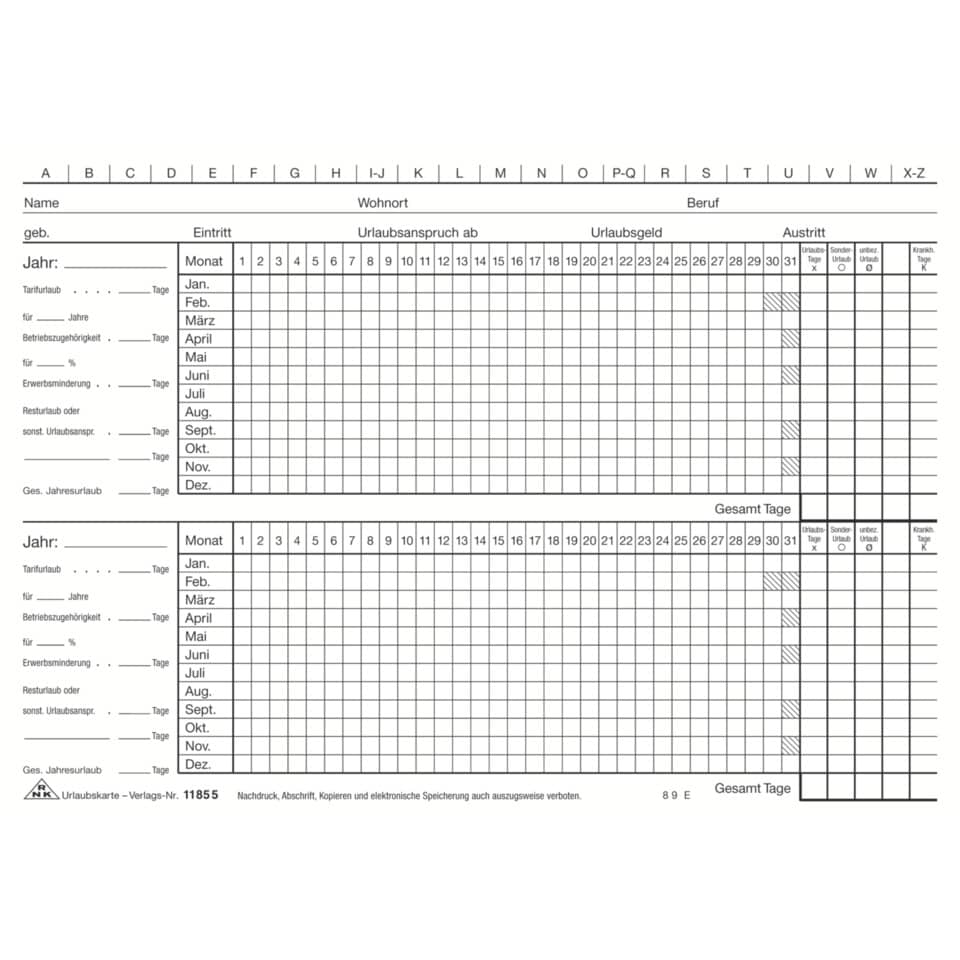 Urlaubsbudget, Urlaubskarte, Formular, Reise, Kartenlayout