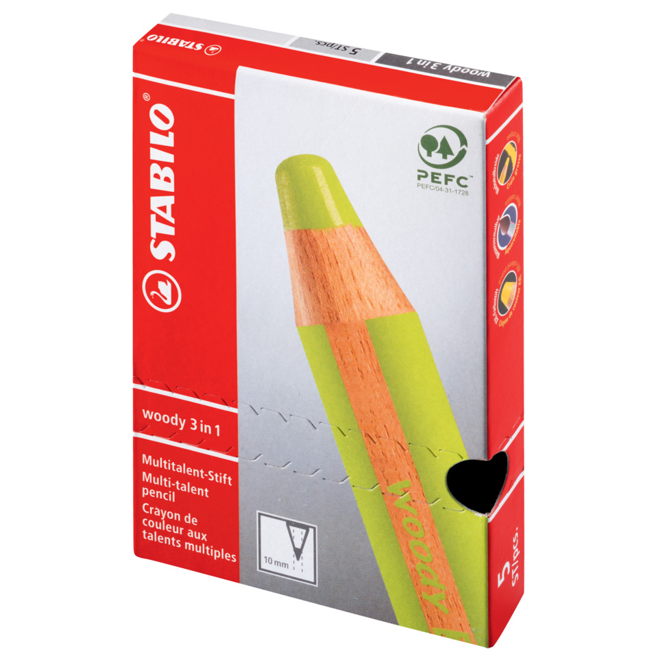 Bleistift, Holzbleistift, 2-in-1, Multitalent, 10 mm Spitze