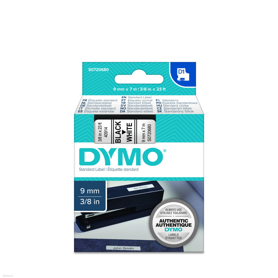 Standardetikett, Label, DIN A9, Dymo, etiketten