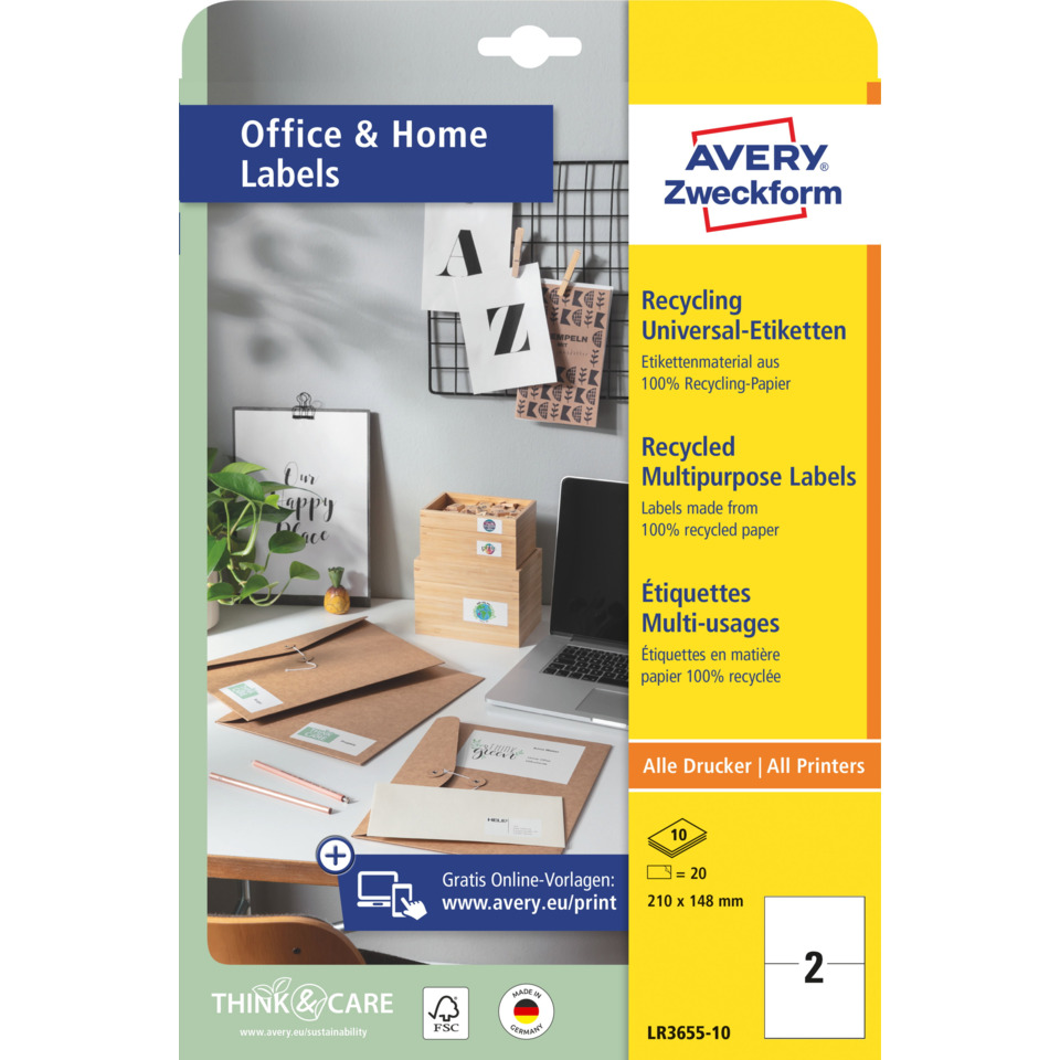 etiketten, recycling etiketten, multipurpose etiketten, papieretiketten, office labels