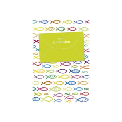Kommunionskarte Geldschein  12-1742