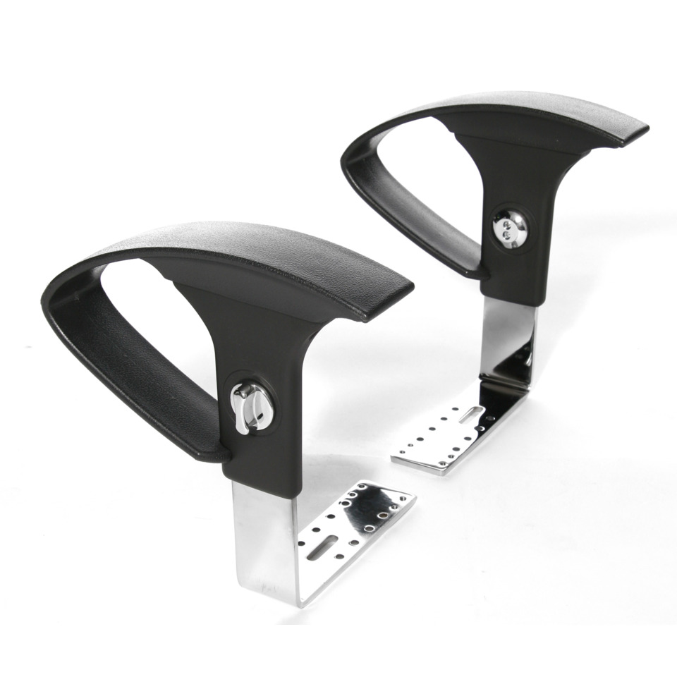 Armlehnenpaar U2(P) Ortho, schwarz/chrom TOPSTAR 7123 CHR