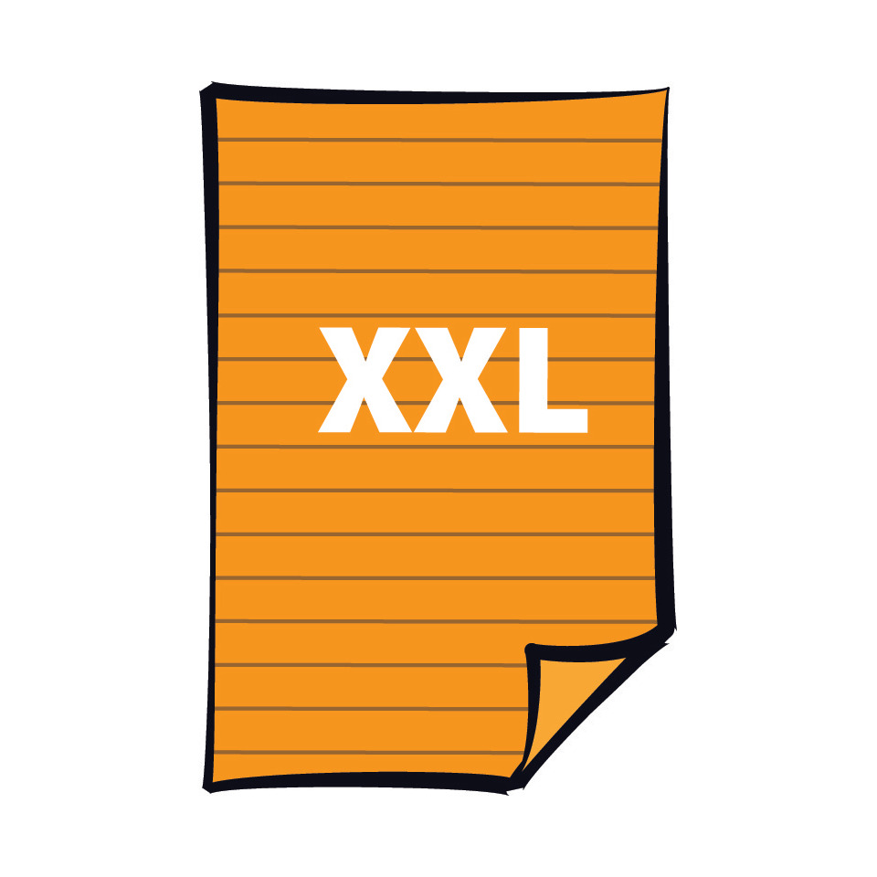 größe XXL, orange, gestreift, tuch, aufgerollt