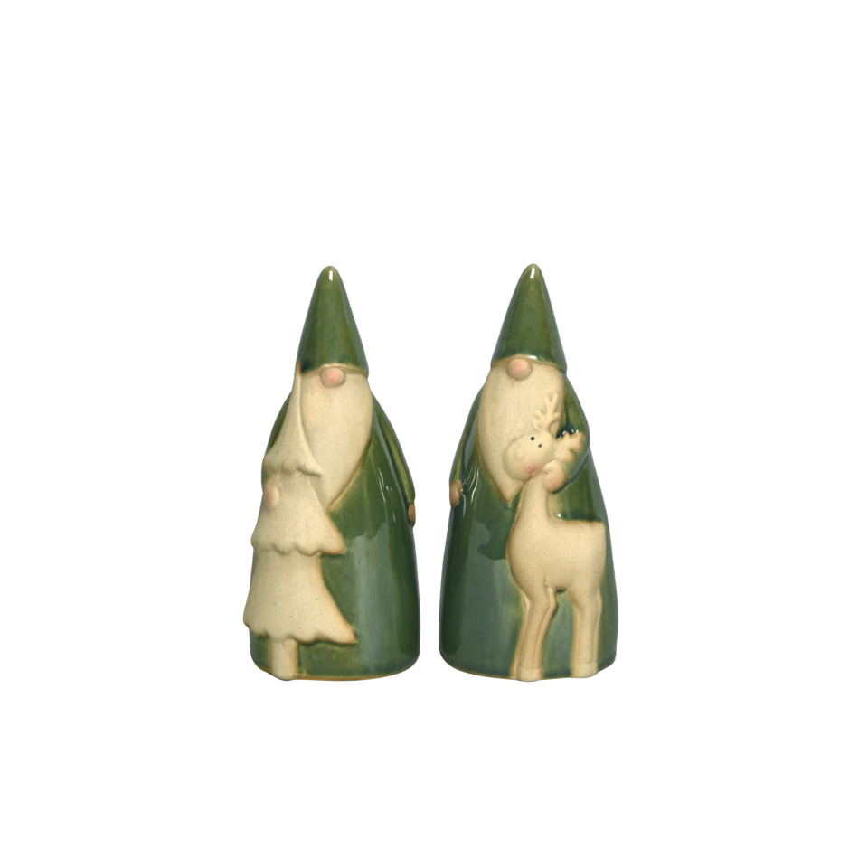 Weihnachtsfiguren, Gnomen, Grüne Figur, Holzfigur?, Dekor