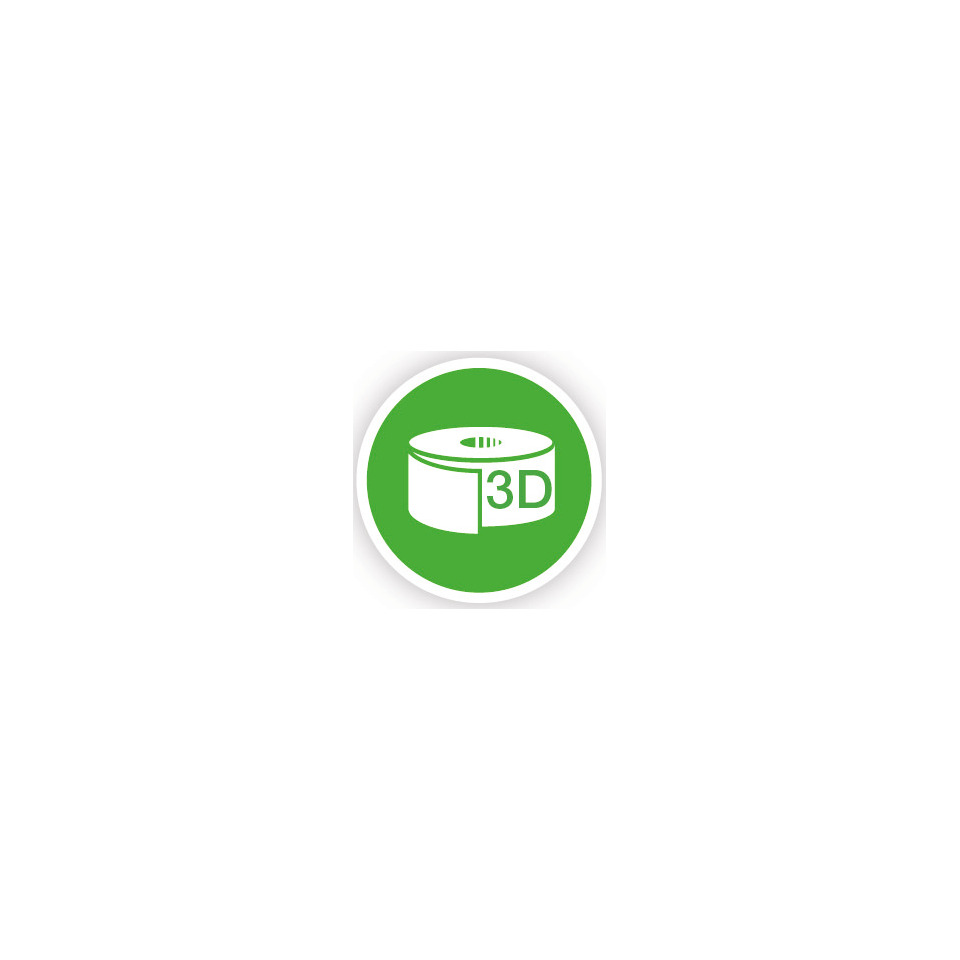 3D-Logo, Grüner Kreis, Rollenband, Bandrolle, Symbol