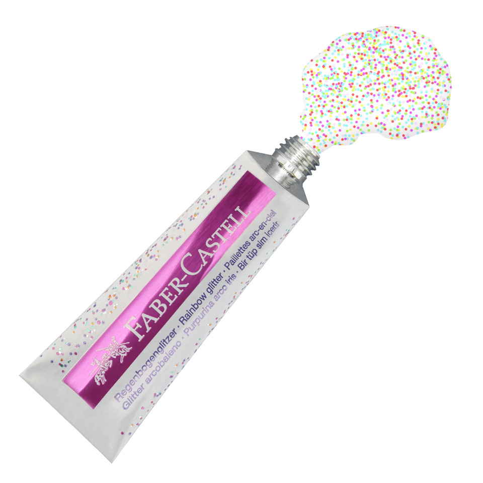 Glitzer-Gel, Nagellack, Nailart, Rainbow Glitter, Tube-Verpackung