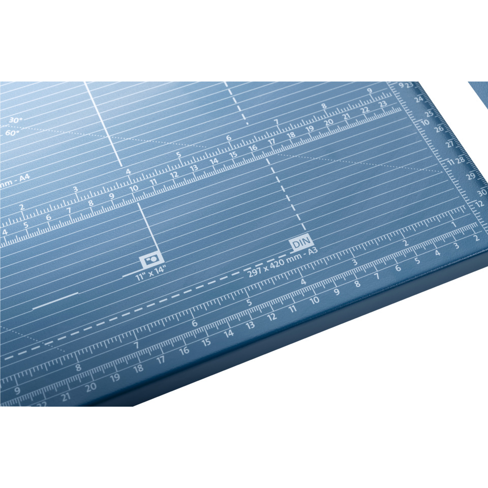 Schneidematte, Lineal, Maßstab, DIN-Größe, Blau