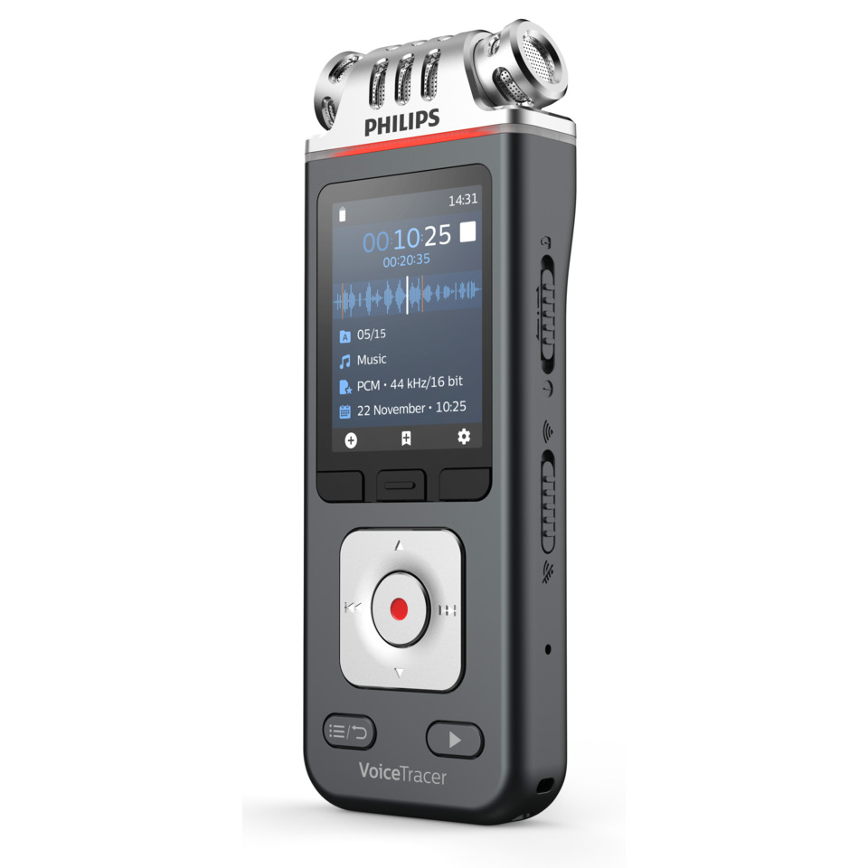 Diktiergerät, Voice Recorder, MP3-Player, Tastaturfeld, Display