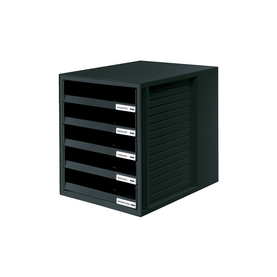 Schubladenbox, Schubladenschränk, Kartenablage, Dunkelgrau, Metallbox