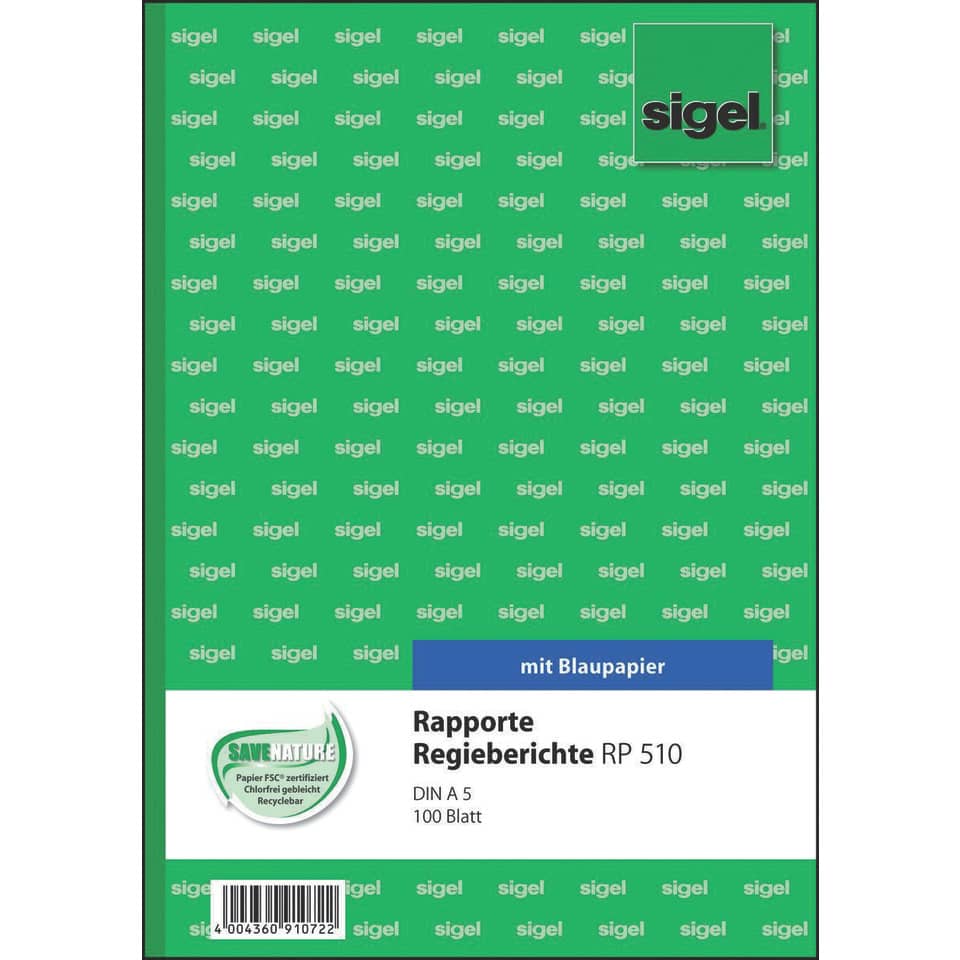 Rapporte, Regieberichte, RP 510, DIN A5, 100 Blatt