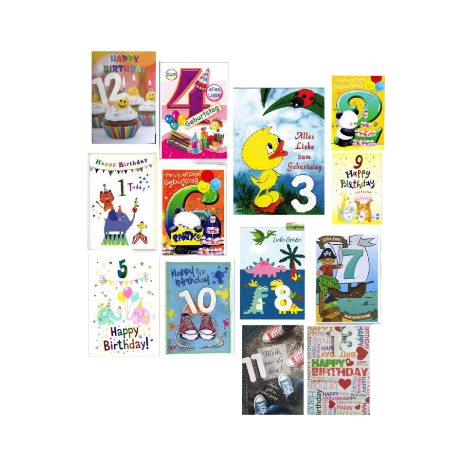 geburtstagskarten, karten, geburtstag, collage, geschenke