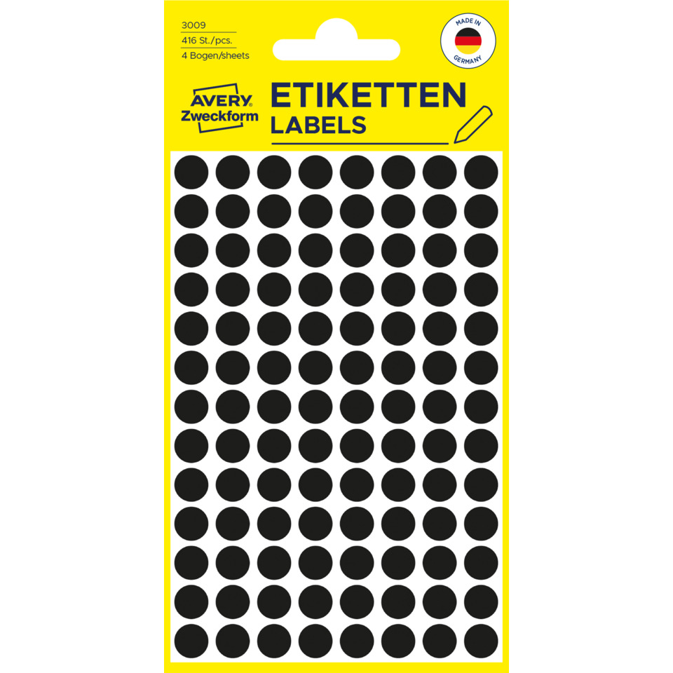 Etiketten, Labels, Aufkleber, Rundpunkten, Durchgängig