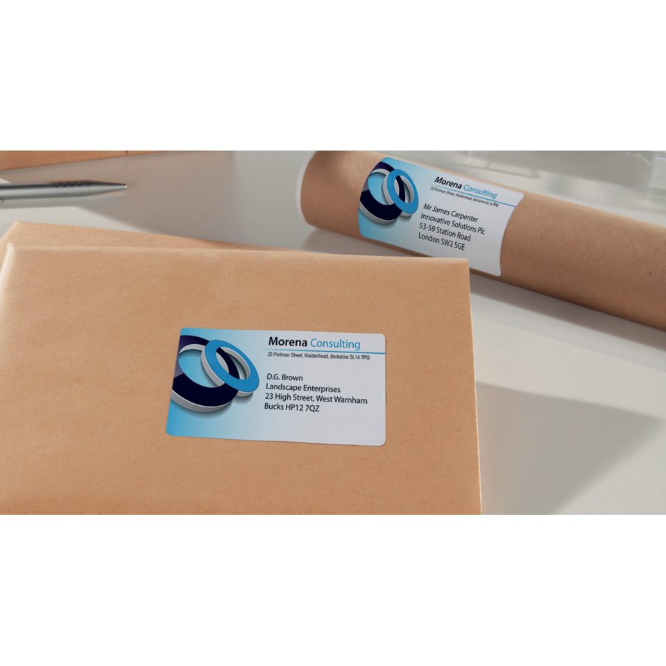Kartonverpackung, Label, Visitenkartenetikett, Logostick, Drucketikett
