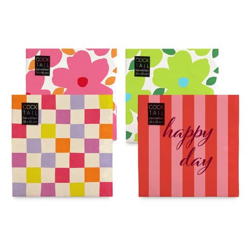 Motivserviette Candy, 25 x 25 cm, 3-lagig, sortiert BRAUN+COMPANY 1209-25374/PBS