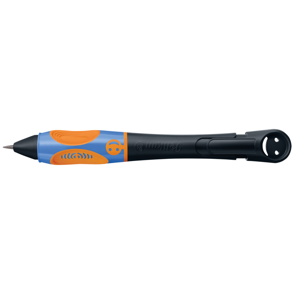 Druckbleistift, Kunststoffgriff, orange Akzent, rundem Rad, Clip-Deckel