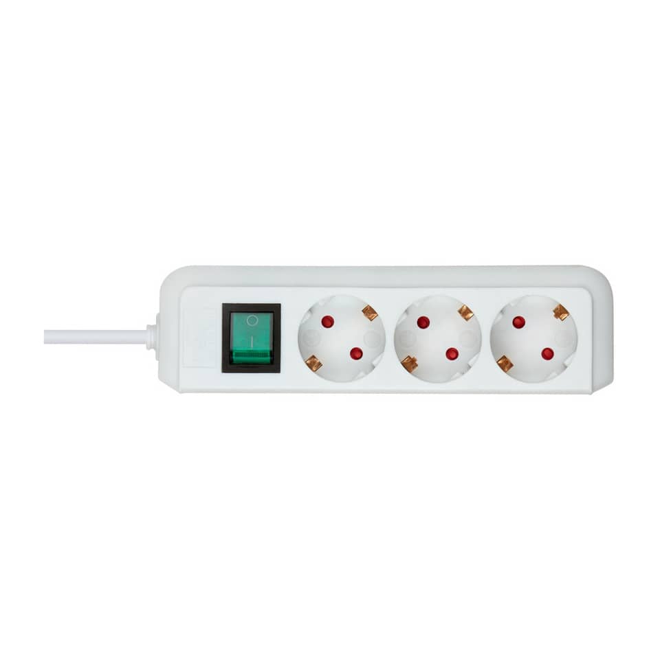 多-outlet, Steckerleiste, Verlängerung, Schalter, EU-Stecker