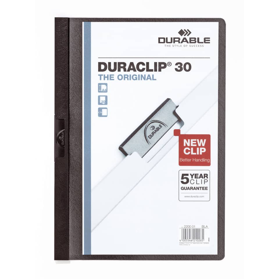 ordner, Hefter, Kunststoff, Schwarz, A4, Klemmclip