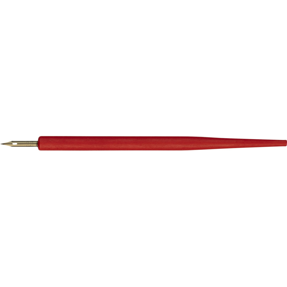 Fountain pen, Rot, Nadelspitze, Holzgehäuse, Griff