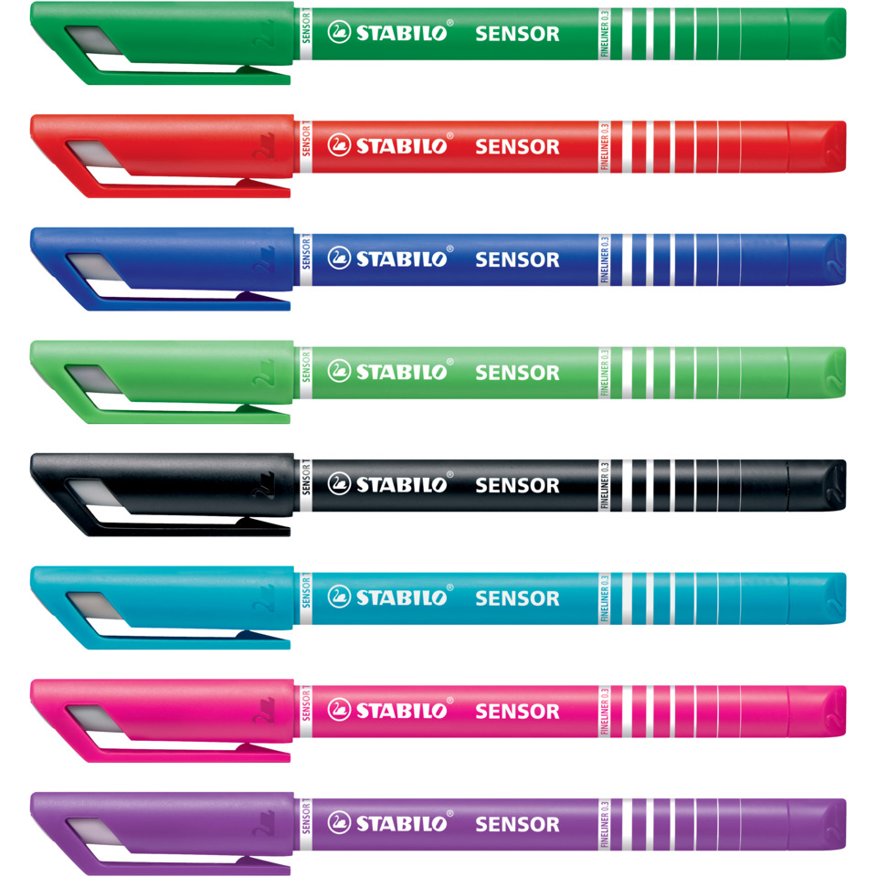 marker, highlighter, mehrfarbig, stabilo sensor, stift, Spitzenmarker, Sensor, Stabilo, Marker, Tinte
